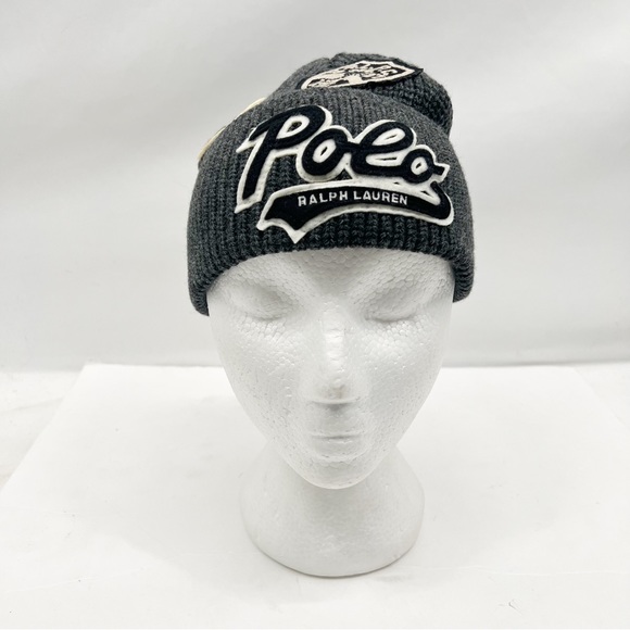 Polo Ralph Lauren POLO SCRIPT RL SKI CLUB PATCH Design Cuffed Beanie - Picture 4 of 13